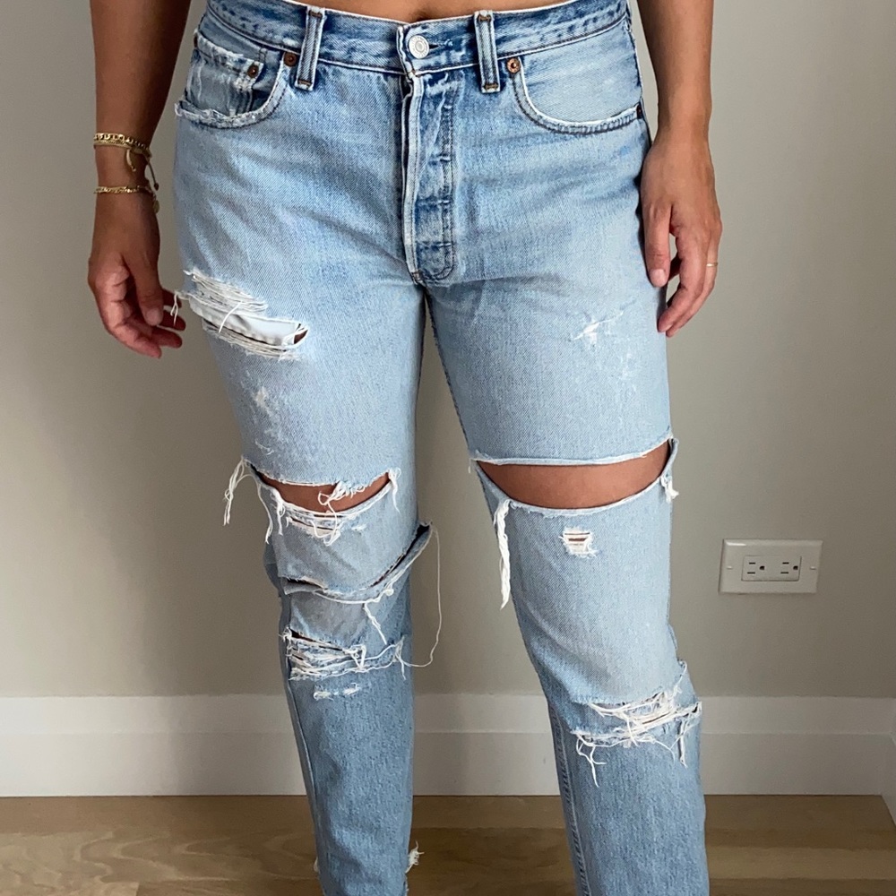 Ripped vintage Levi’s jeans